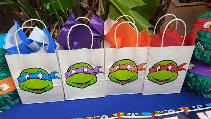 Personalized Ninja Turtles party supplies and Ninja Turtles birthday decor for sale.