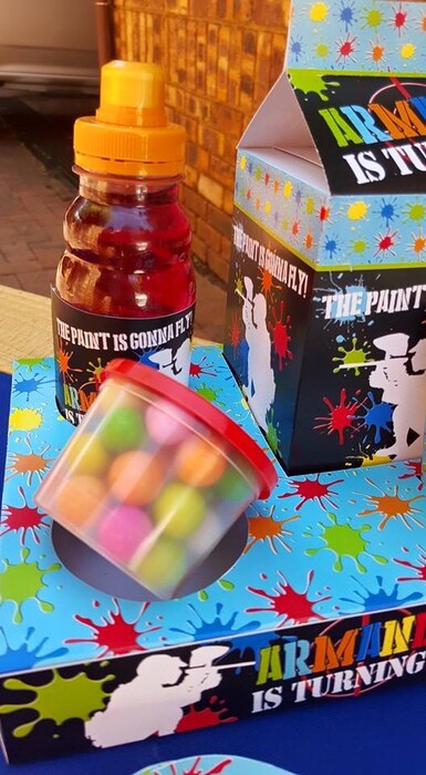 We make Paintball party supplies for boys and girls and deliver.