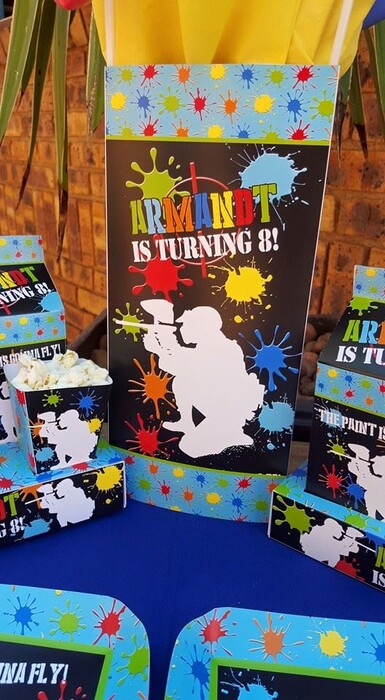 We are an events and party planning company specialising in custom made Paintball party supplies.