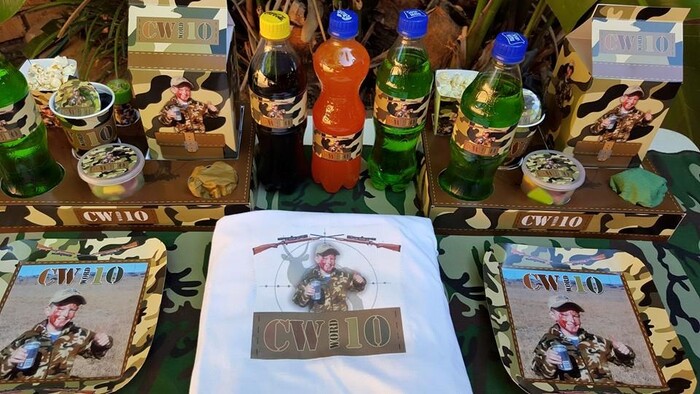 Personalized Hunting party supplies and Hunting birthday decor for sale.