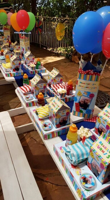 Our custom made Mister Maker party supplies include personalised pvc banners, party packs, movie boxes and more.