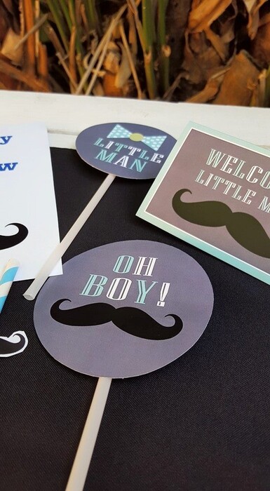 * We make birthday party decor for popular themes such as Little Man baby shower, Doc Mcstuffins, Ferrari and more.