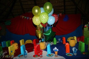Kiddies Theme Parties offers personalized birthday party supplies and decor for sale.