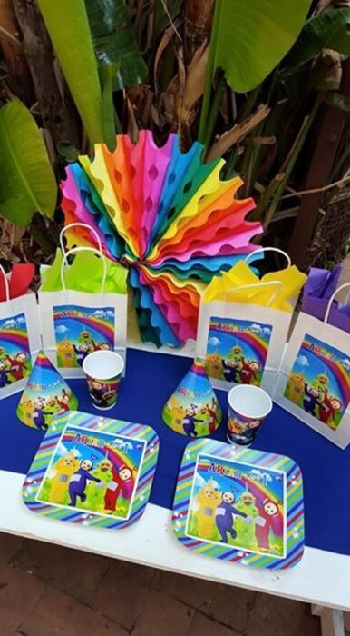 * Our custom made Teletubbies party supplies include personalised pvc banners, party packs, movie boxes and more.