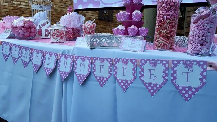 Kiddies Theme Parties not only make personalised baby shower decorations, we can also do the entire party setup for you.