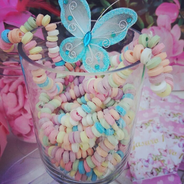 Floral butterflies themed sweet jars for the candy table. Floral butterflies themed sweet jars for the candy table.