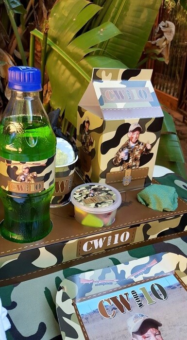 Our custom made Hunting party supplies include personalised pvc banners, party packs, movie boxes and more.