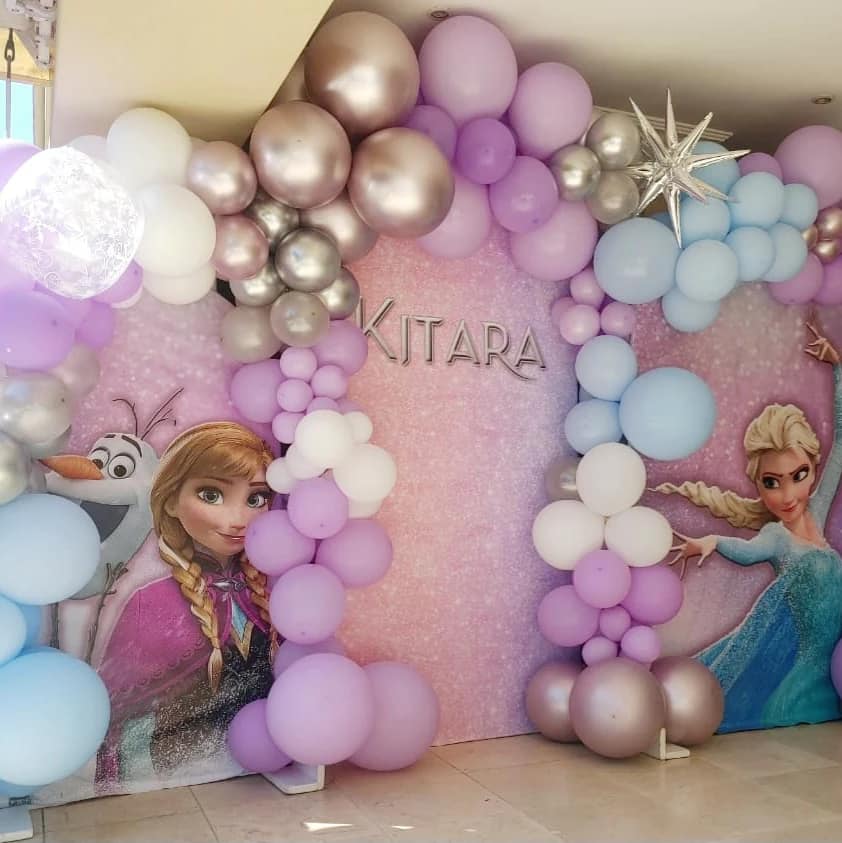 birthday backdrops and balloon arches