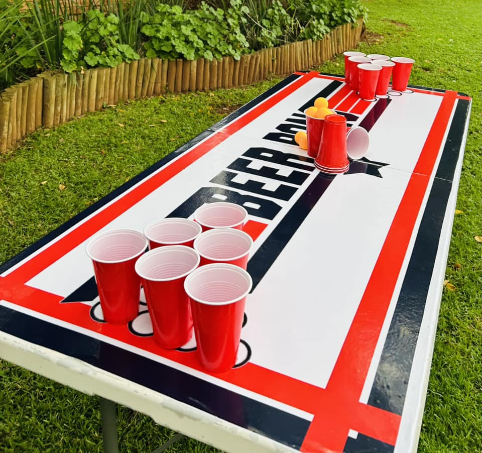 beer pong tables to rent from KTP Events